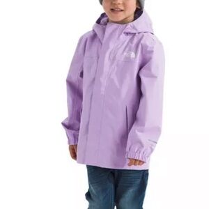 Girls north face worn condition, raincoat xs and xxs Maroon waterproof